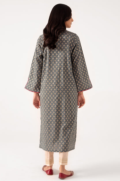 Stitched 1 Piece Embellished Jacquard Shirt