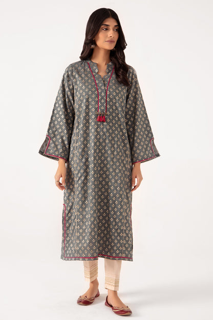 Stitched 1 Piece Embellished Jacquard Shirt