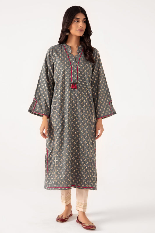 Stitched 1 Piece Embellished Jacquard Shirt