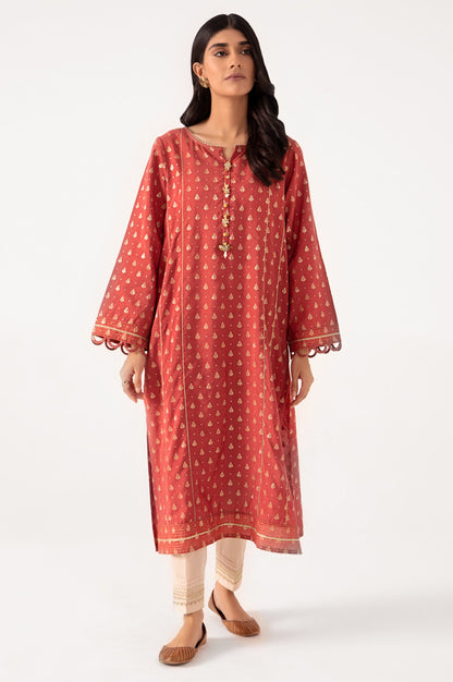 Stitched 1 Piece Embellished Jacquard Shirt