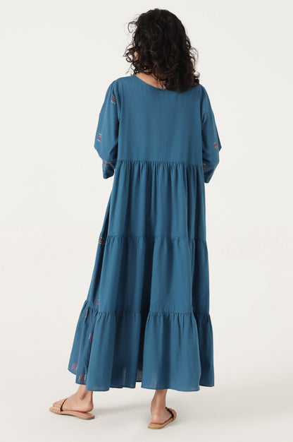 Stitched 1 Piece Embroidered Cambric Dress