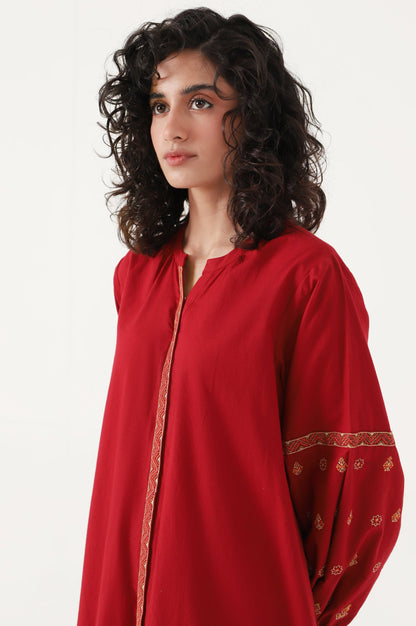 Stitched 1 Piece Embroidered Cambric Dress