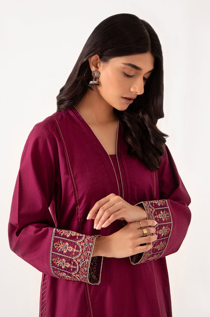 Stitched 1 Piece Embroidered Dobby Shirt