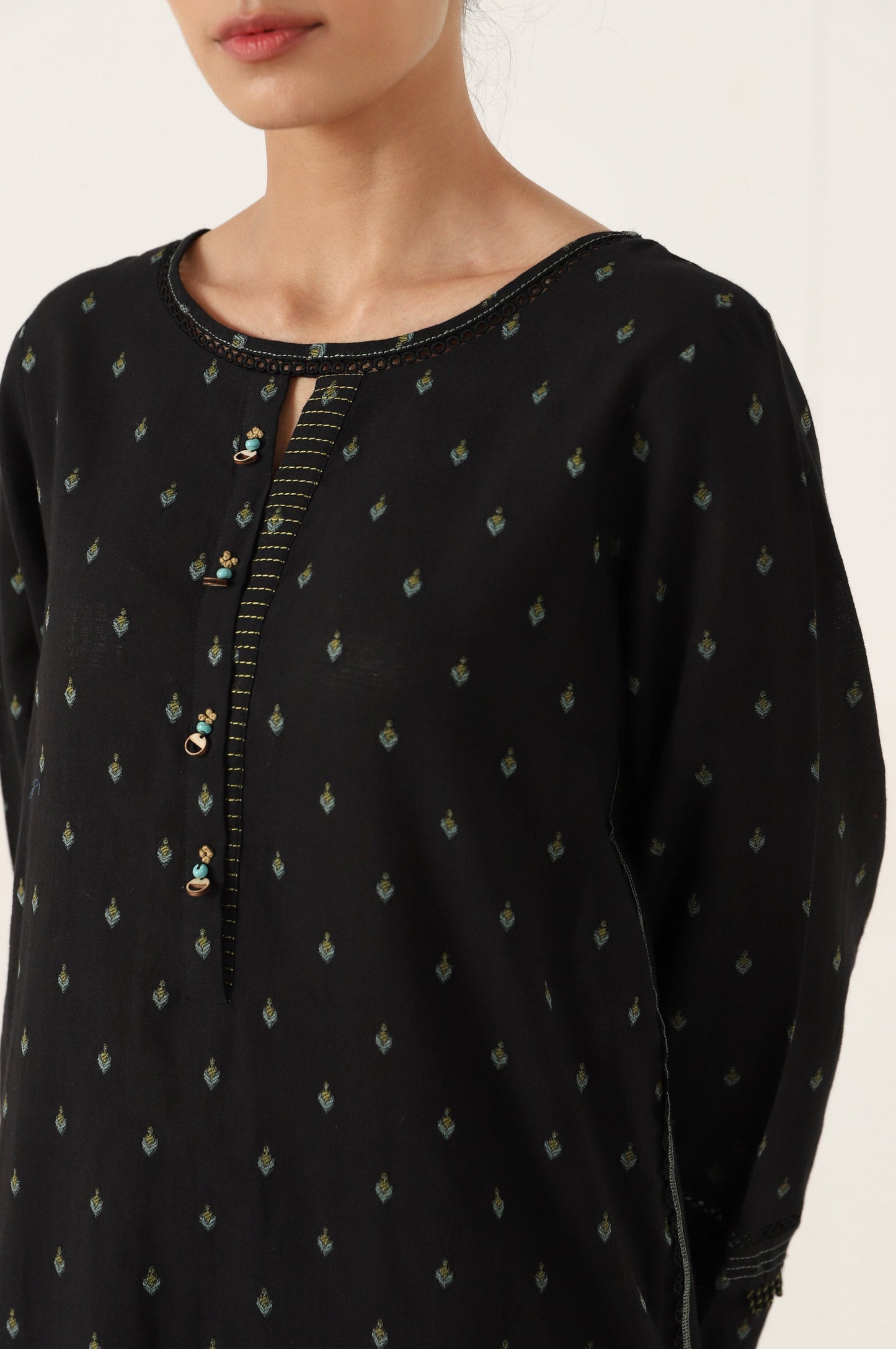 Stitched 1 Piece Stylized Jacquard Shirt