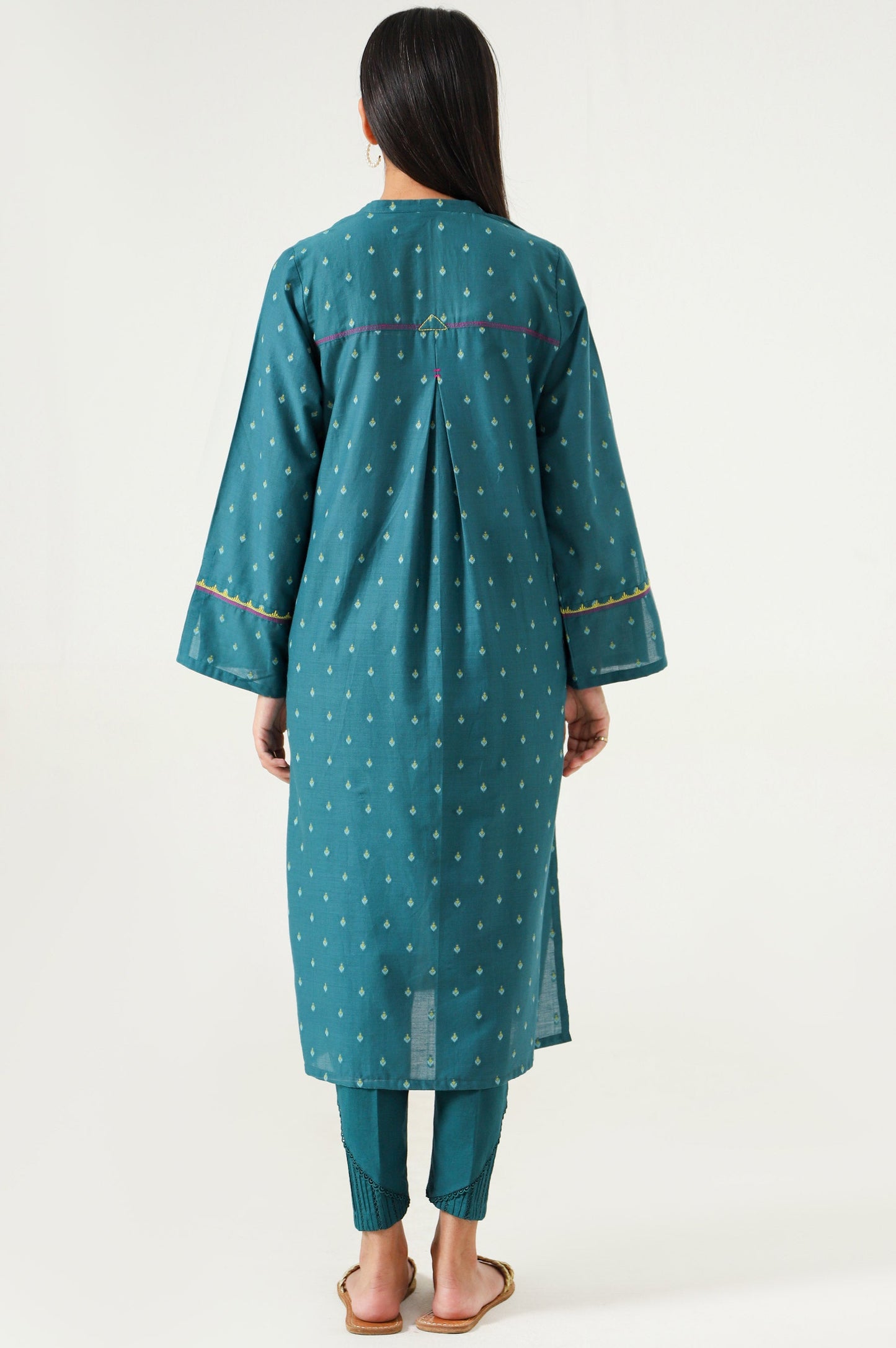 Stitched 1 Piece Embroidered Jacquard Shirt