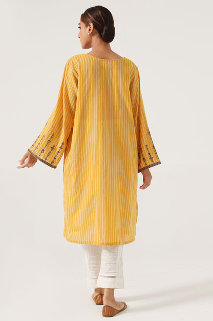 Stitched 1 Piece Embroidered Yarn Dyed Shirt