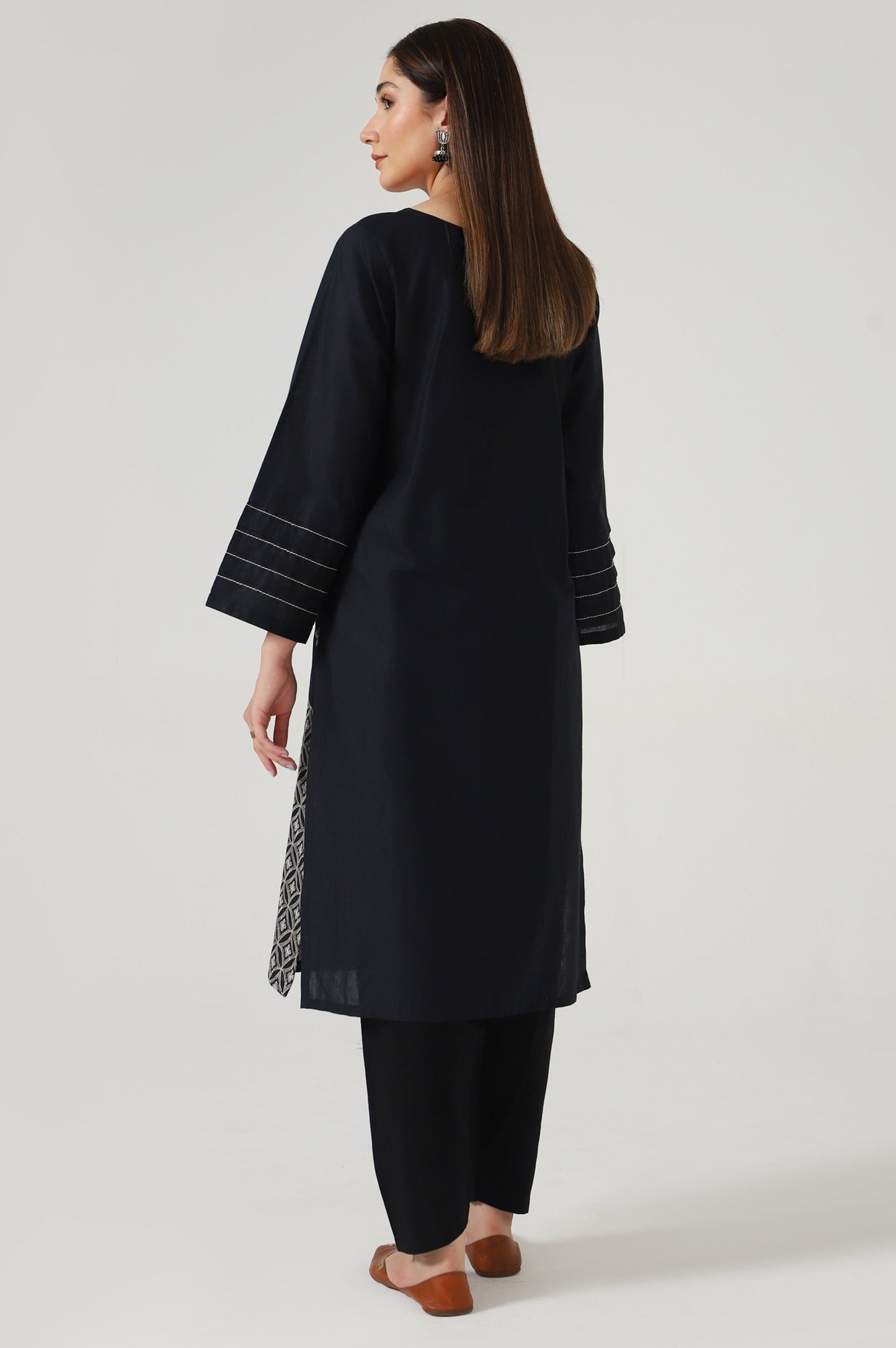 Stitched 1 Piece Embroidered Cambric Shirt