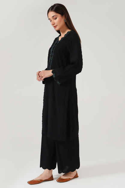 Stitched 1 Piece Embroidered Brochia Shirt