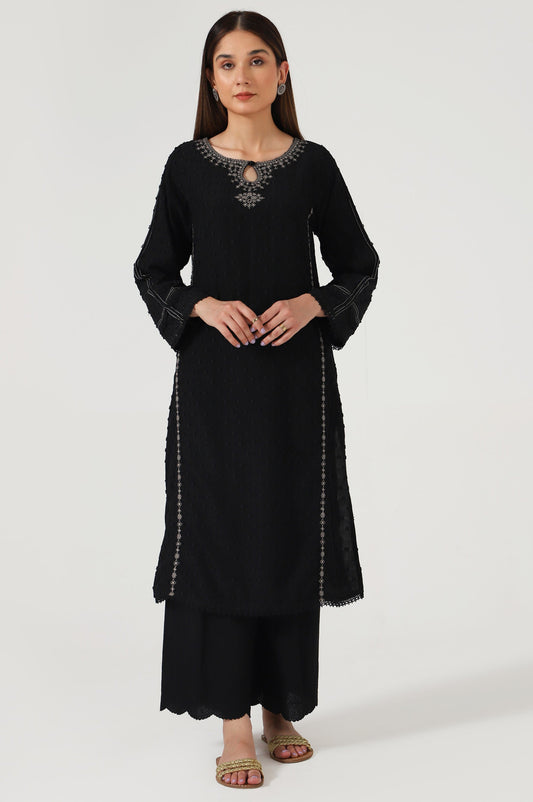 Stitched 1 Piece Embroidered Brochia Suit