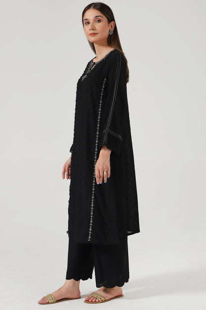 Stitched 1 Piece Embroidered Brochia Suit