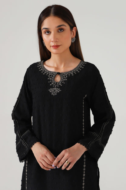 Stitched 1 Piece Embroidered Brochia Suit