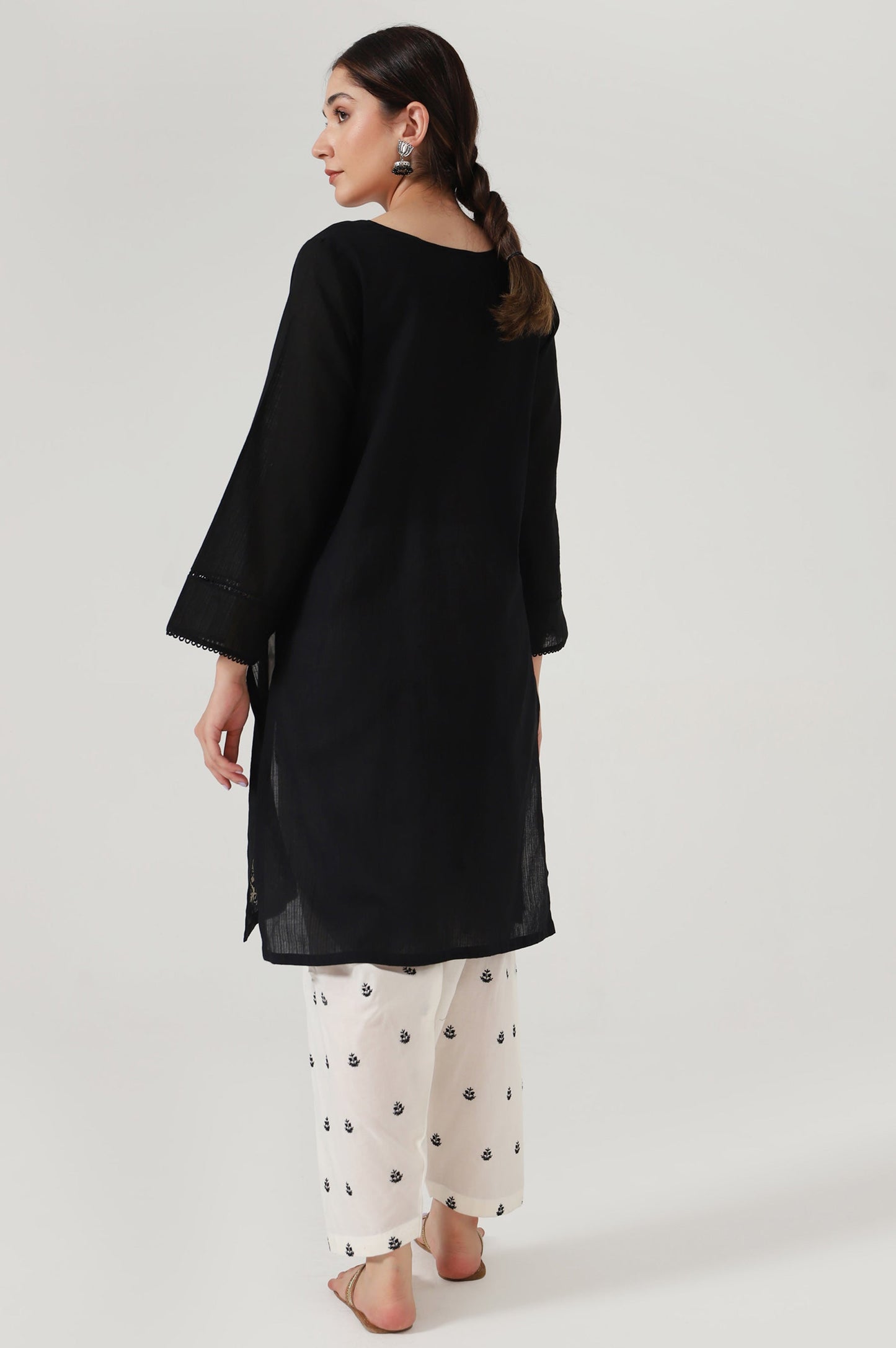 Stitched 1 Piece Embroidered Doria Shirt