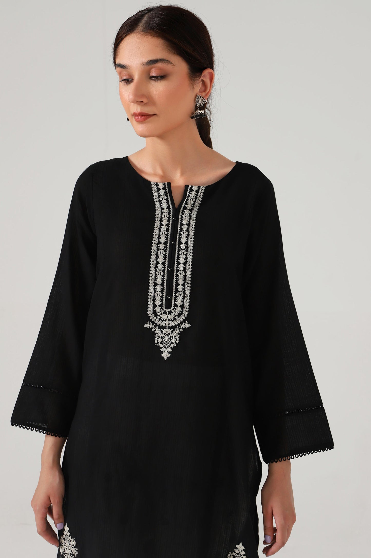 Stitched 1 Piece Embroidered Doria Shirt