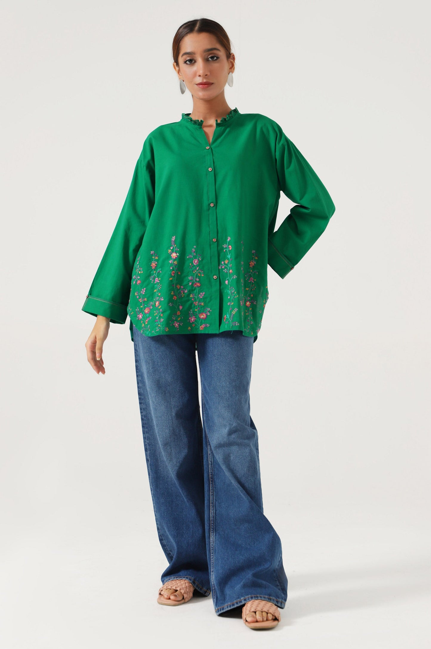 Stitched 1 piece Cambric Top