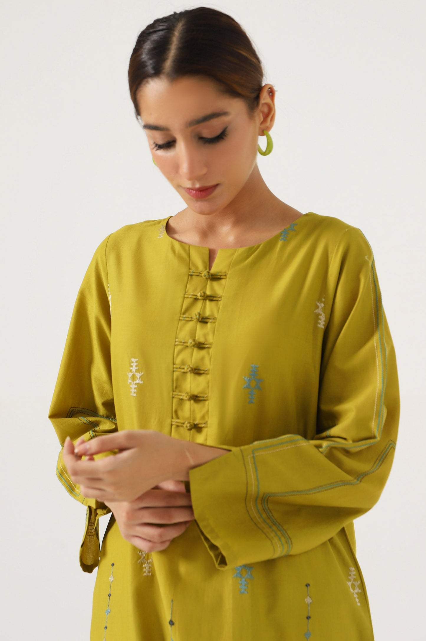 Stitched 1 piece Cambric outfit