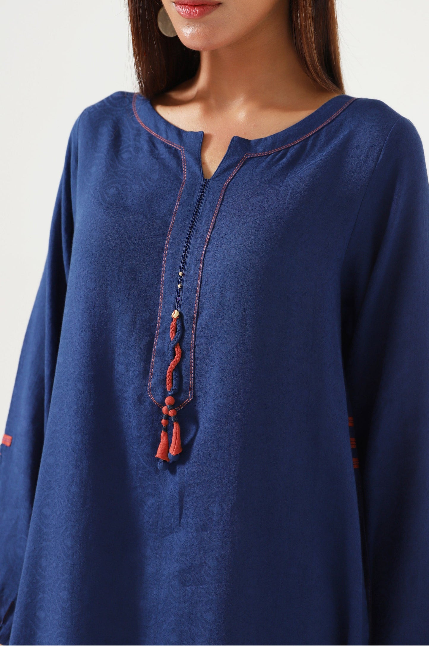 Stitched 1 piece Satin Jacquard