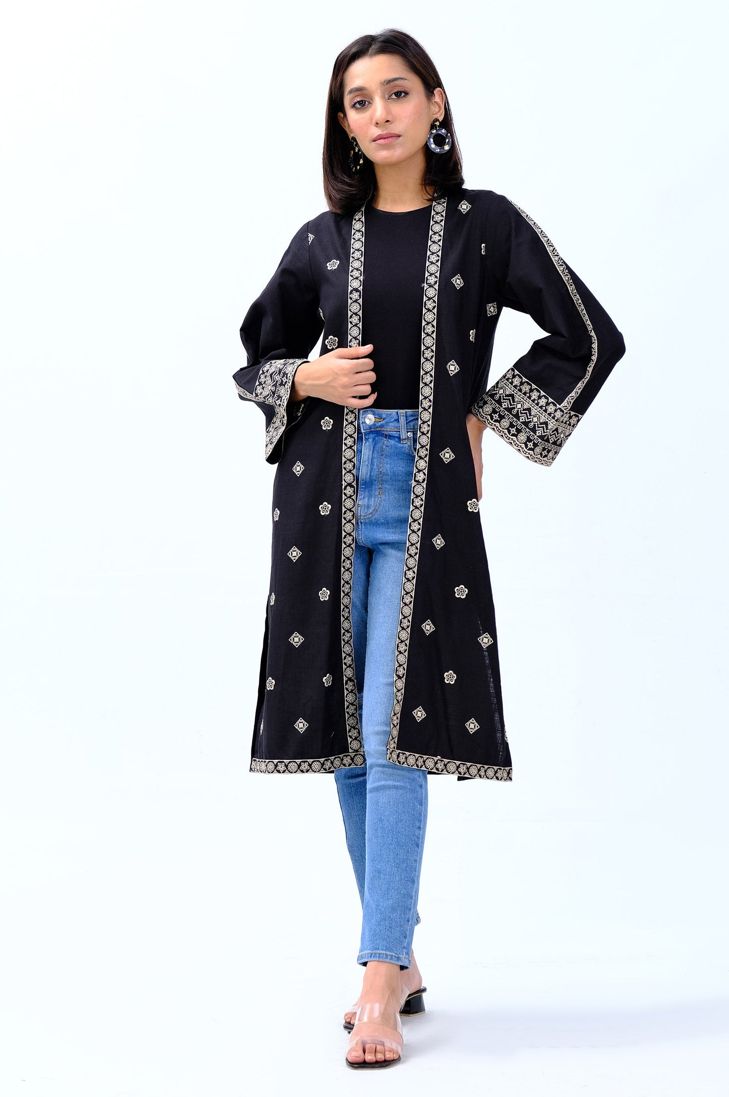 Stitched 1 Piece Embroidered Khaddar Jacket