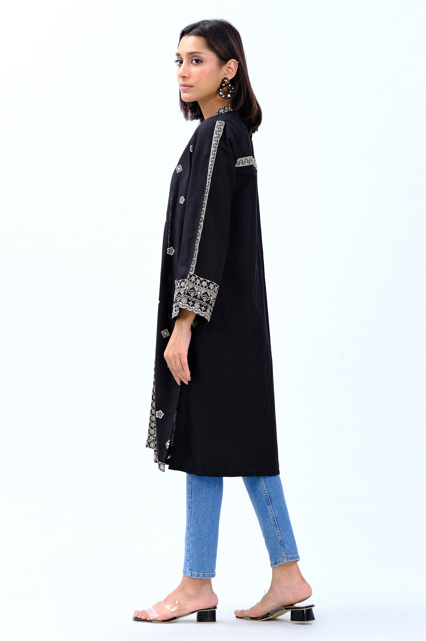 Stitched 1 Piece Embroidered Khaddar Jacket