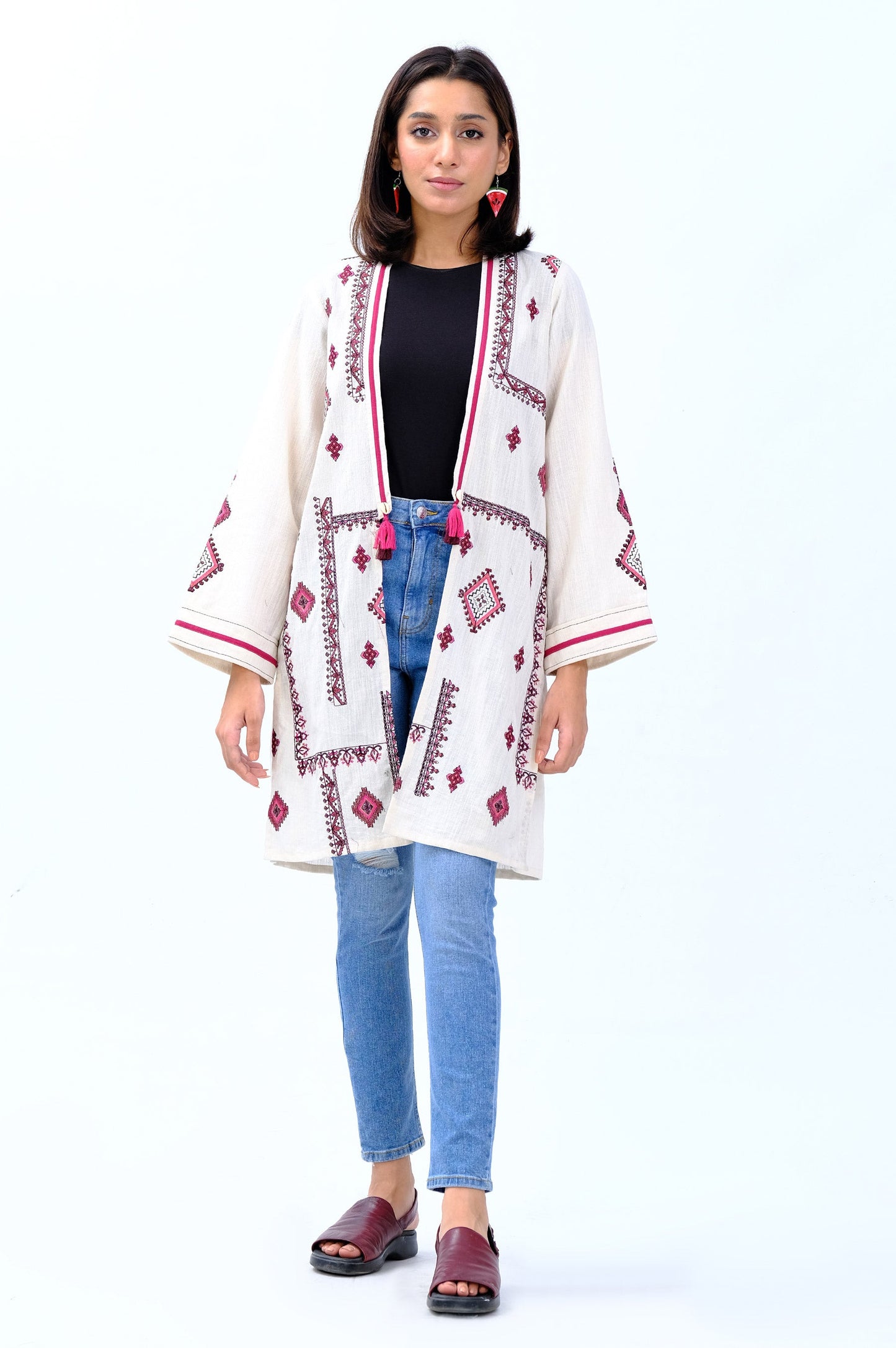 Stitched 1 Piece Embroidered Khaddar Jacket