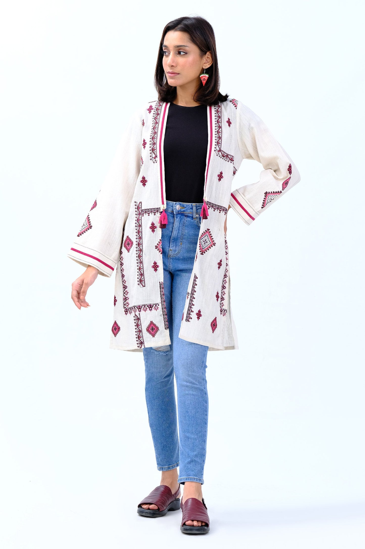 Stitched 1 Piece Embroidered Khaddar Jacket