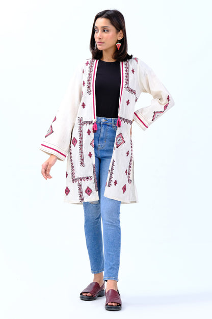 Stitched 1 Piece Embroidered Khaddar Jacket
