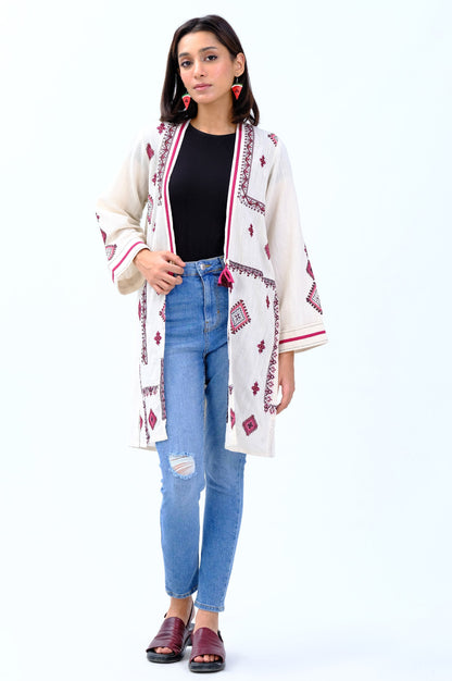 Stitched 1 Piece Embroidered Khaddar Jacket