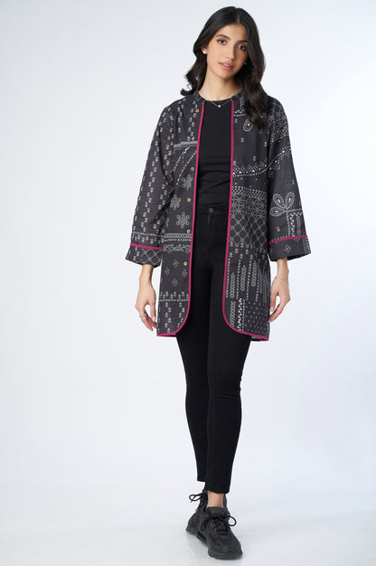 Stitched 1 Piece Embellished Khaddar Printed Jacket