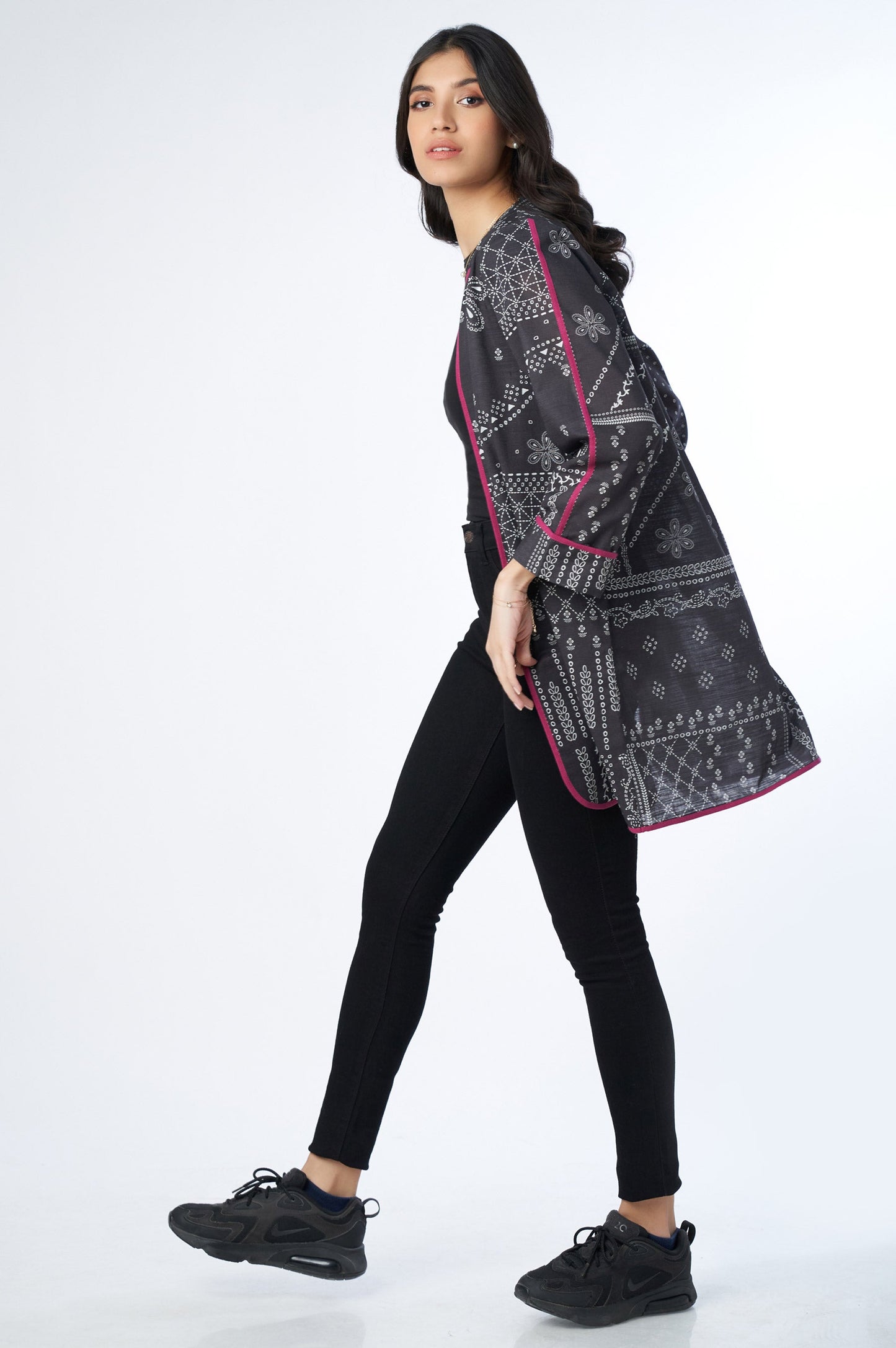 Stitched 1 Piece Embellished Khaddar Printed Jacket