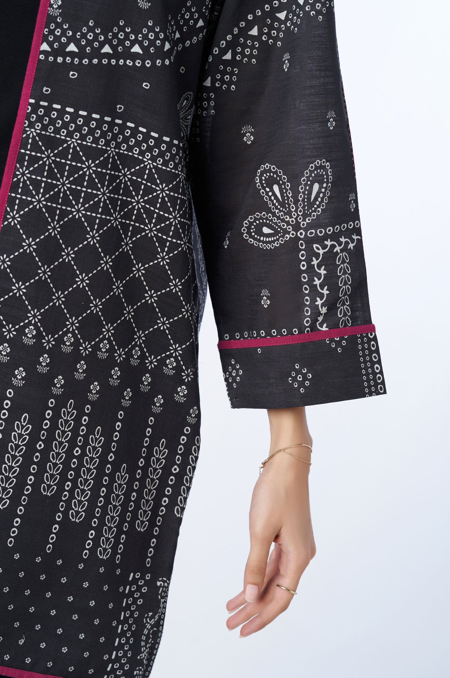 Stitched 1 Piece Embellished Khaddar Printed Jacket