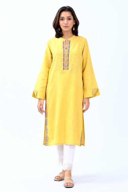 Stitched 1 Piece Embroidered Khaddar Shirt