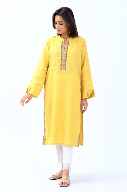 Stitched 1 Piece Embroidered Khaddar Shirt