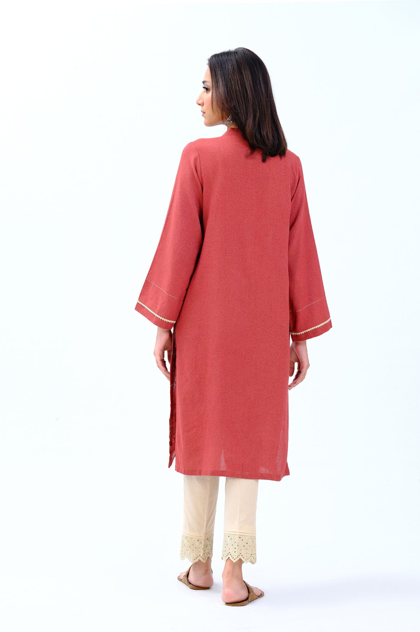 Stitched 1 Piece Embroidered karandi Shirt