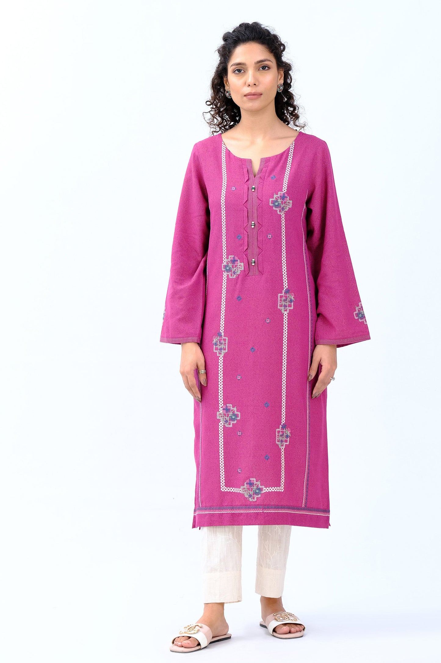 Stitched 1 Piece Embroidered karandi Shirt