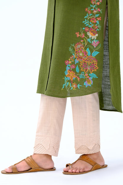 Stitched 1 Piece Embroidered Khaddar Shirt