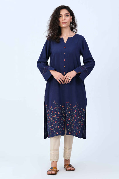 Stitched 1 Piece Embroidered Khaddar Shirt