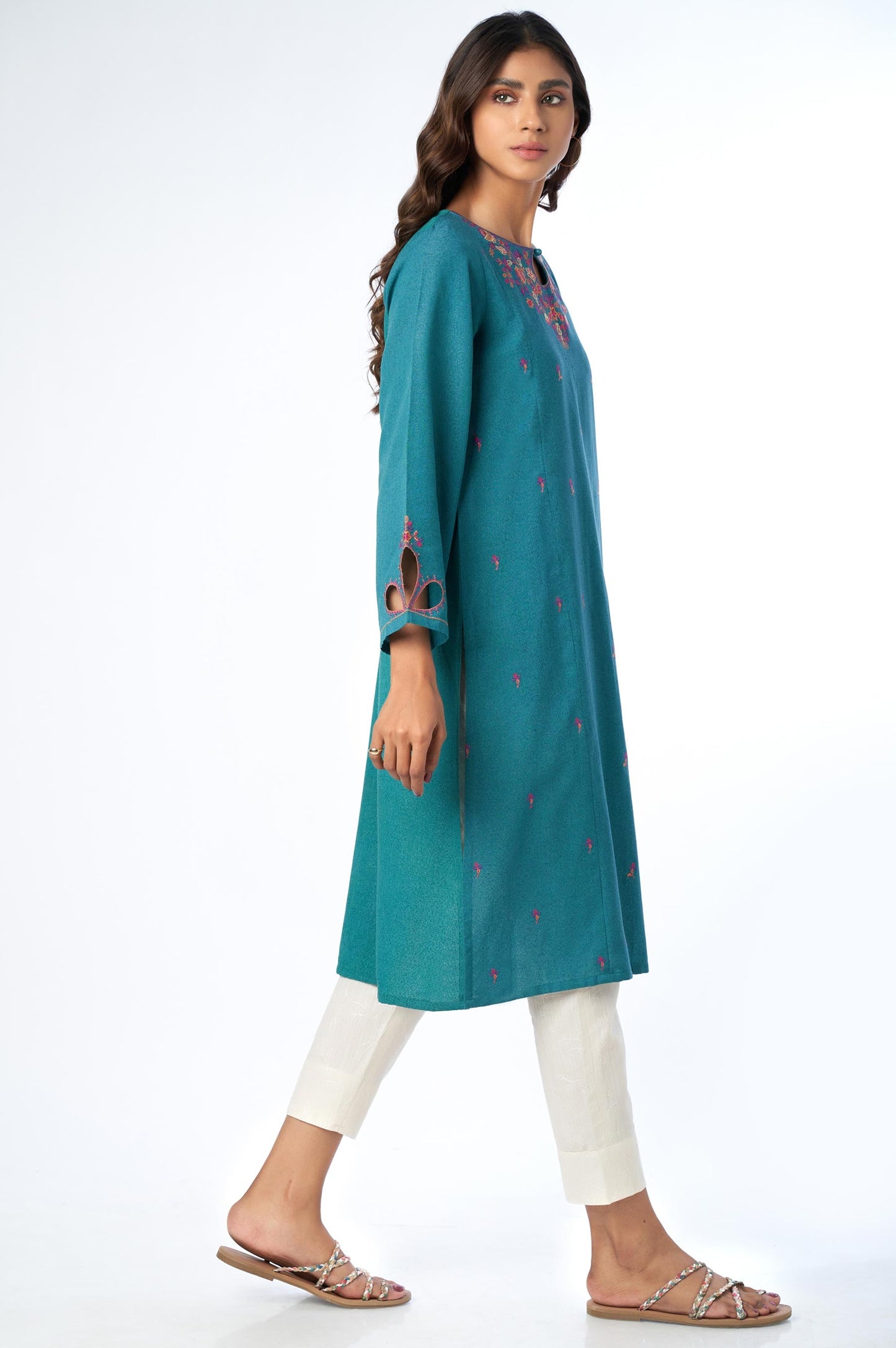 Stitched 1 Piece Embroidered Karandi Shirt
