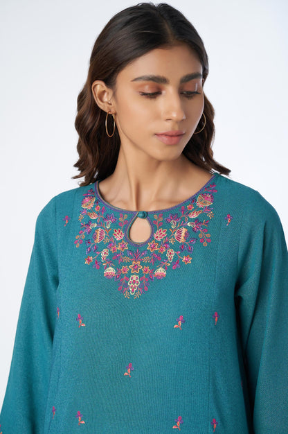 Stitched 1 Piece Embroidered Karandi Shirt