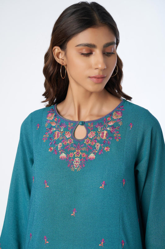 Stitched 1 Piece Embroidered Karandi Shirt