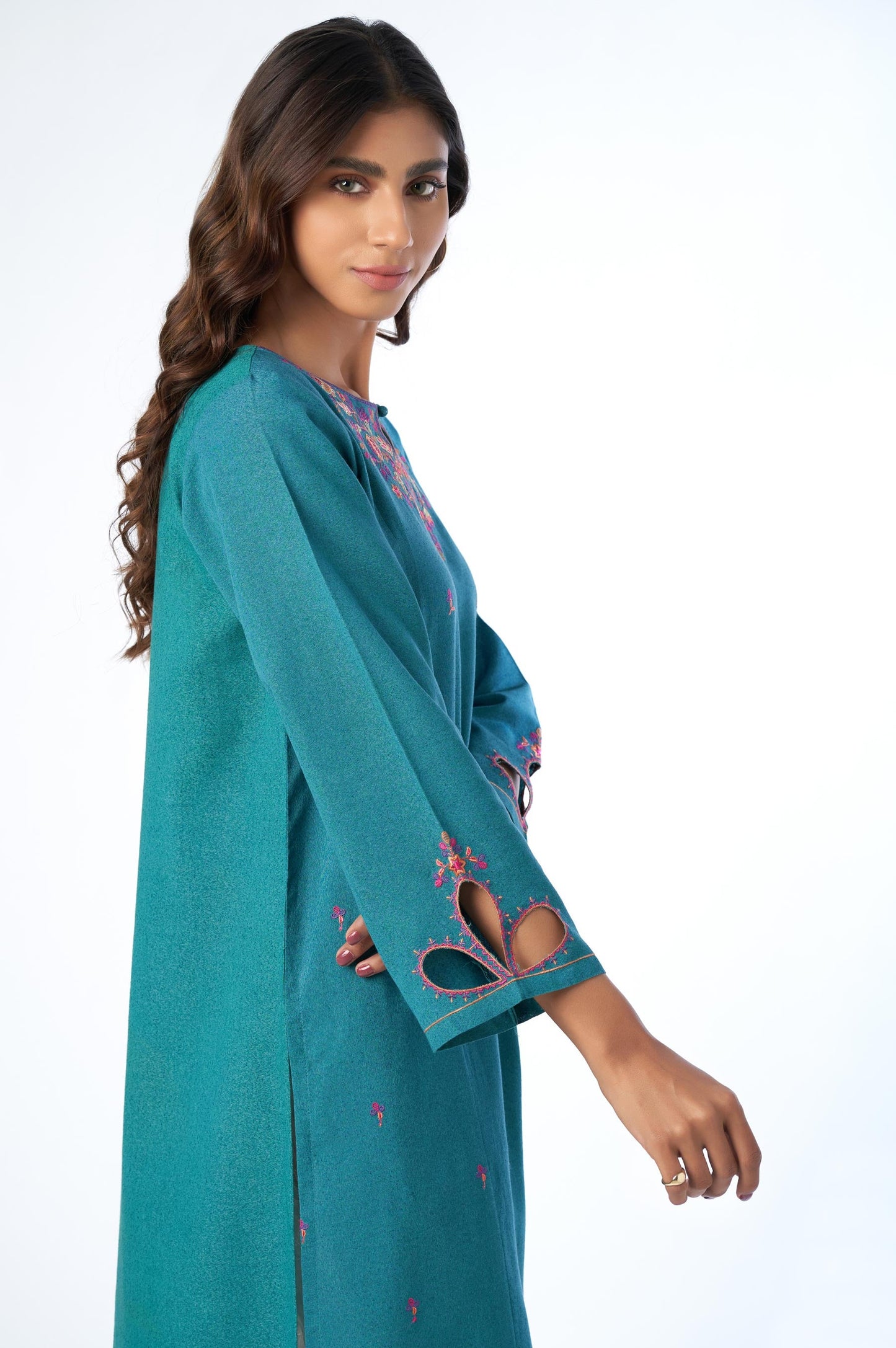 Stitched 1 Piece Embroidered Karandi Shirt