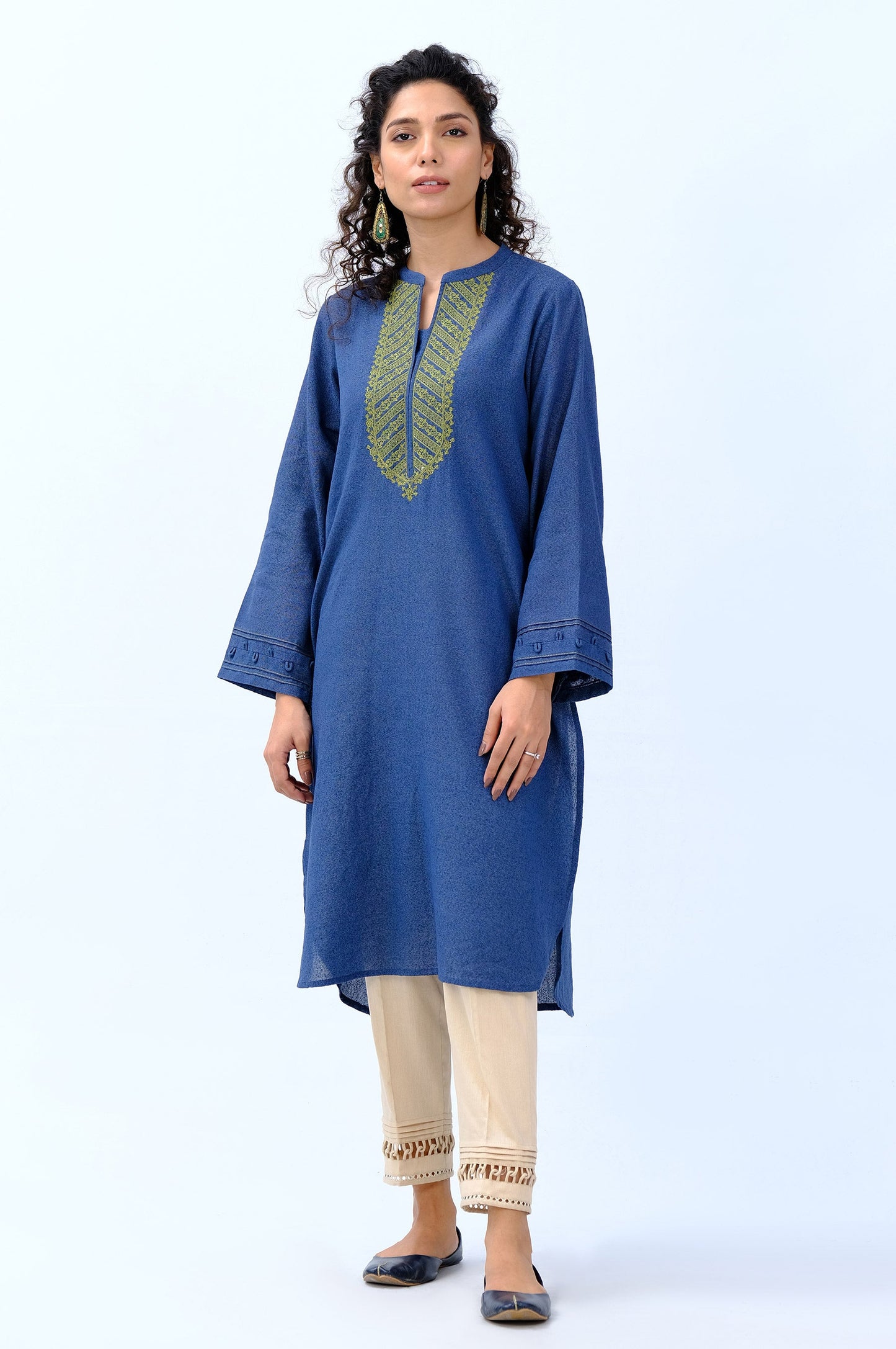 Stitched 1 Piece Embroidered karandi Shirt