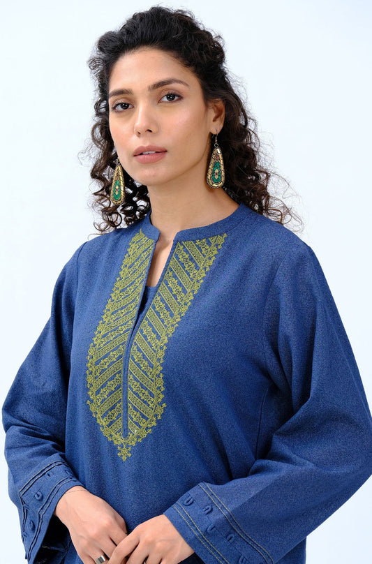 Stitched 1 Piece Embroidered karandi Shirt