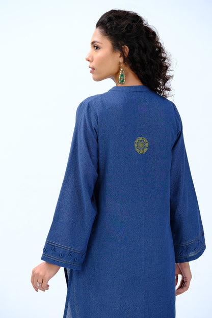 Stitched 1 Piece Embroidered karandi Shirt
