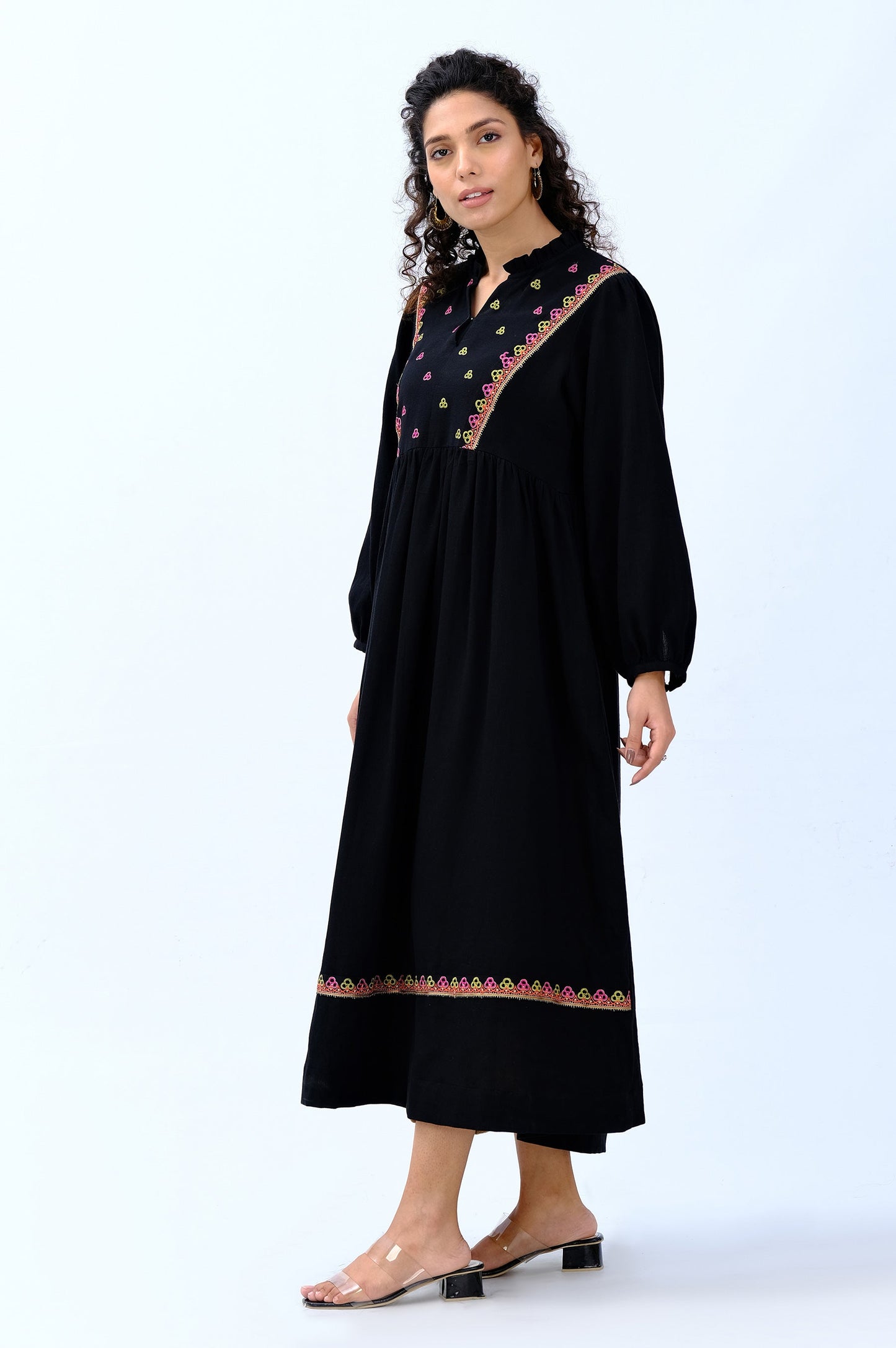 Stitched 1 Piece Embroidered cottel Shirt