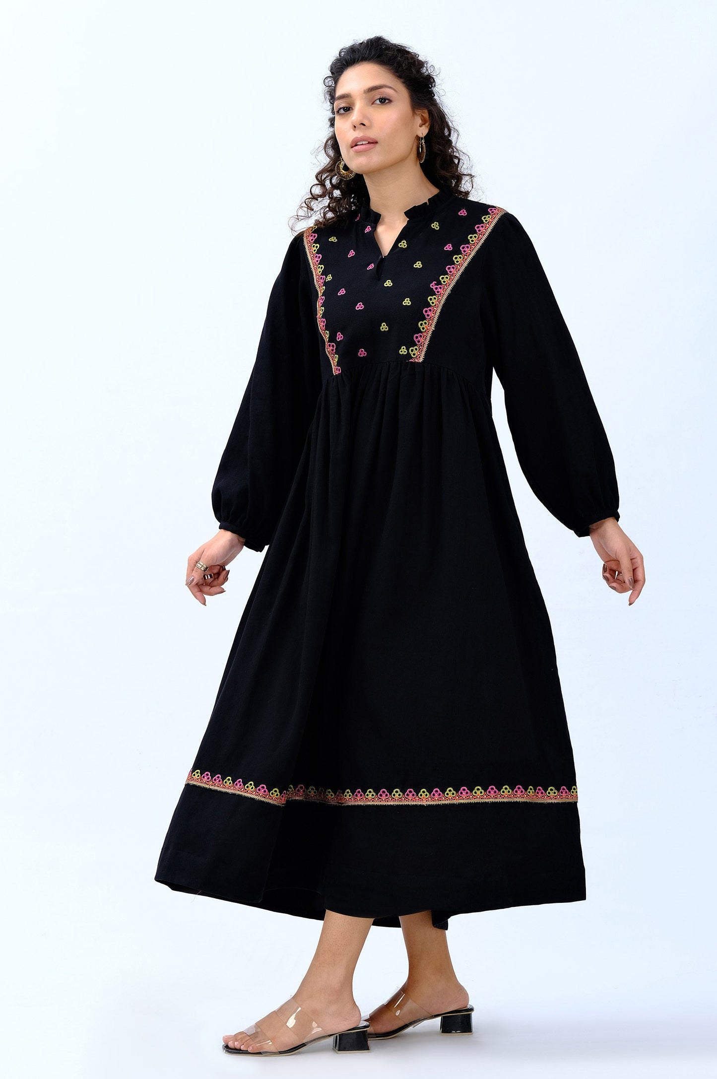 Stitched 1 Piece Embroidered cottel Shirt