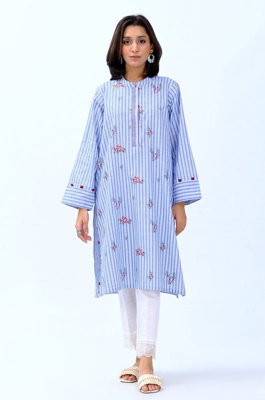 Stitched 1 Piece Embroidered YarnDyed Shirt