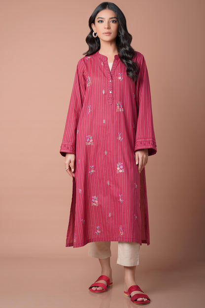 Stitched 1 Piece Embroidered Yarn Dyed Shirt