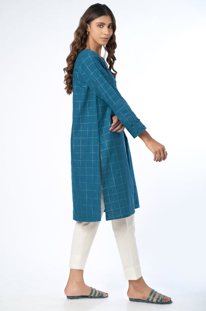 Stitched 1 Piece Embroidered Yarn Dyed Shirt