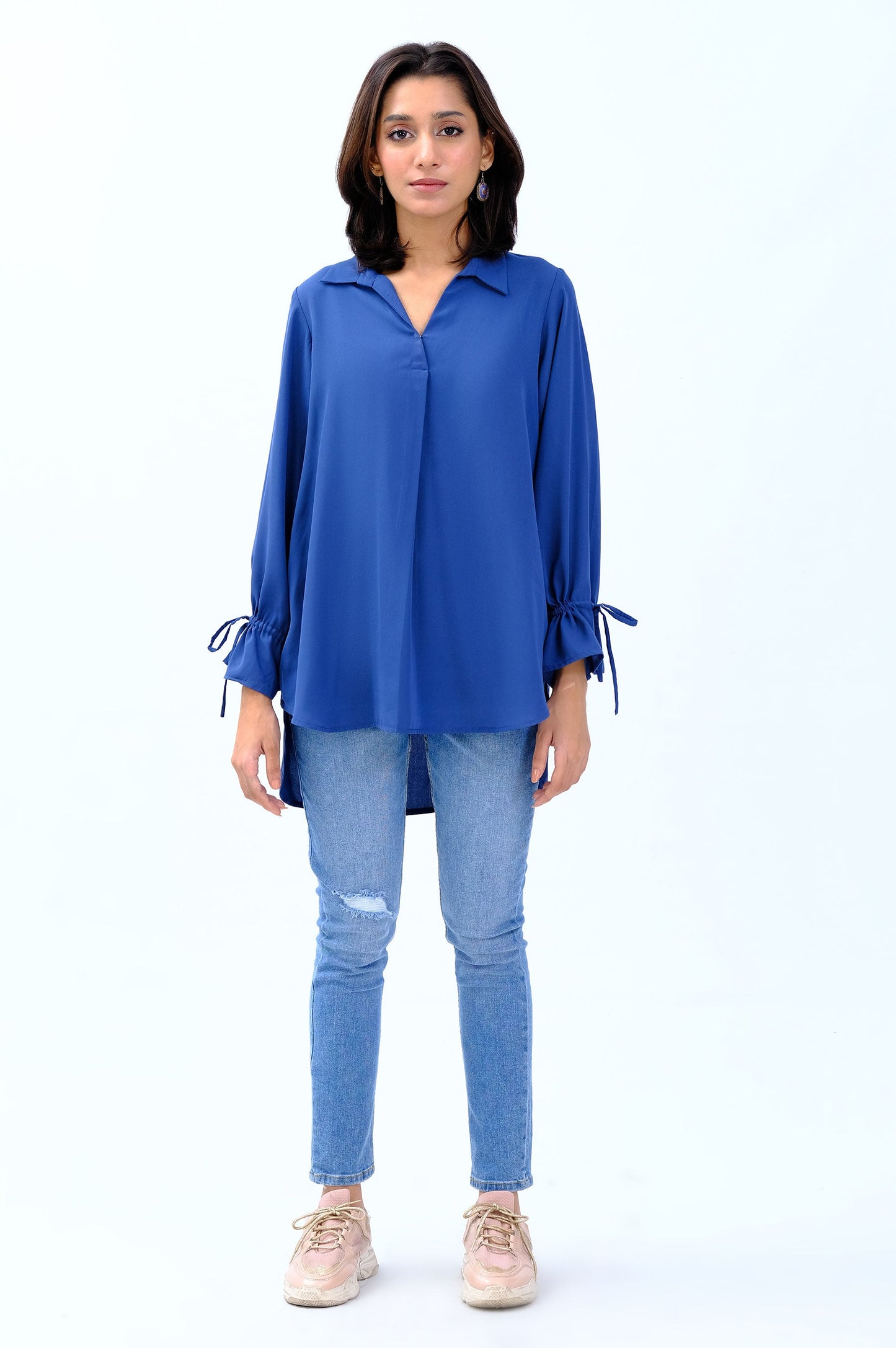 Stitched 1 Piece Embellished Crepe Top