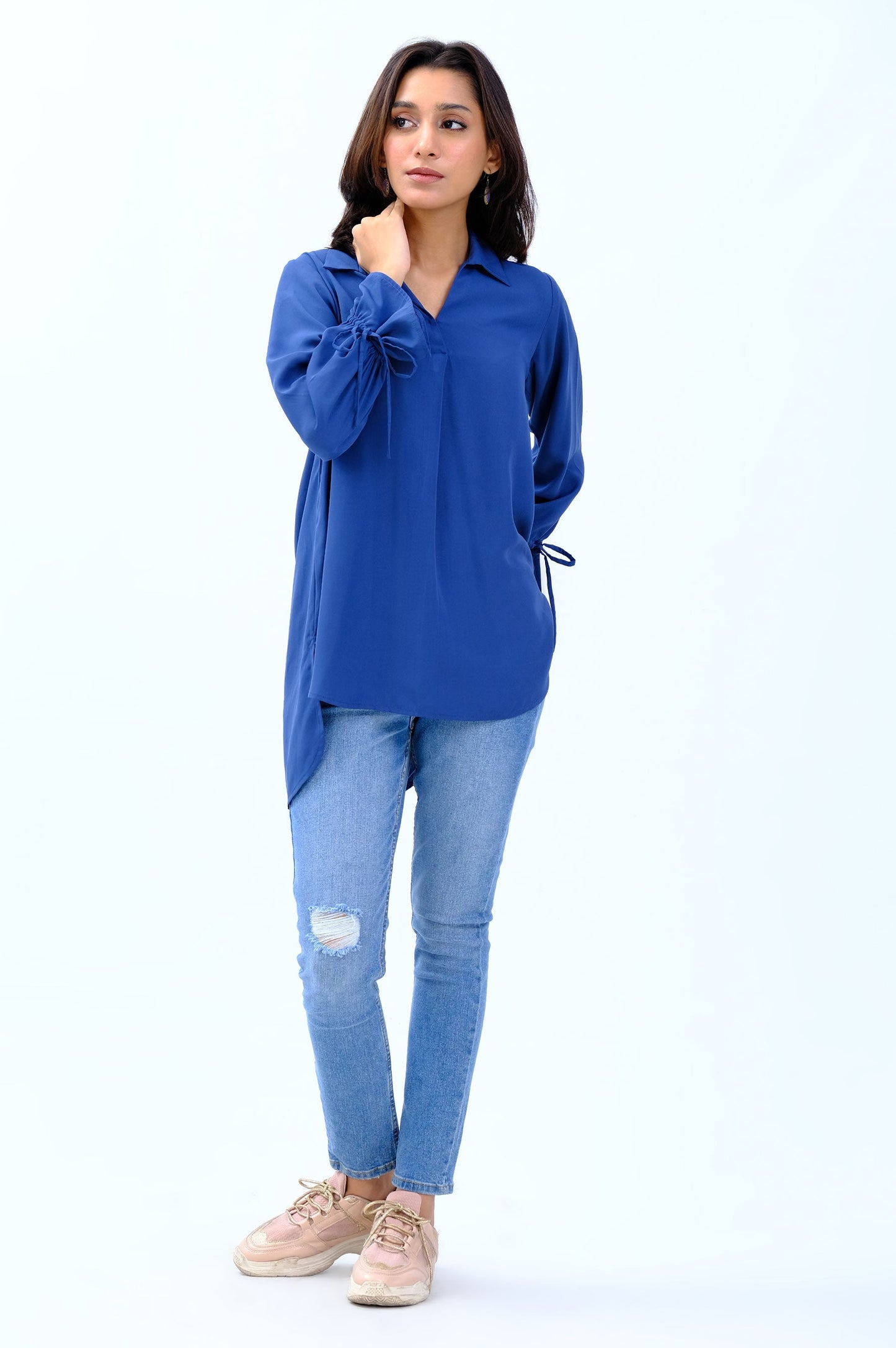 Stitched 1 Piece Embellished Crepe Top