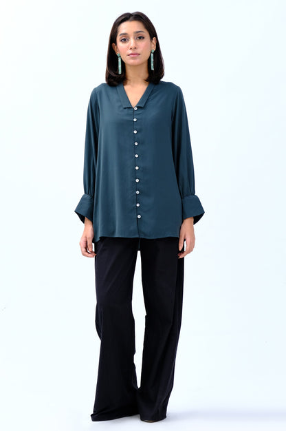 Stitched 1 Piece Embellished Crepe Top